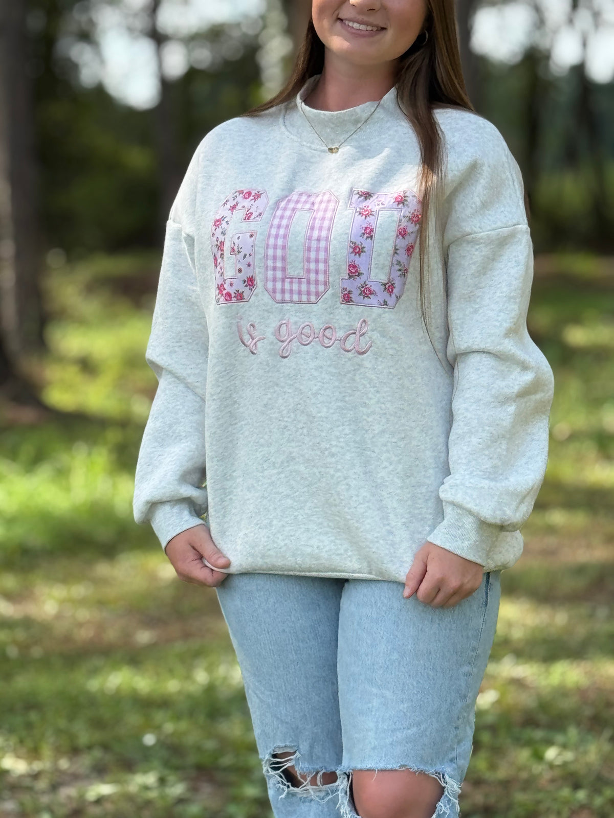 God is Good Floral Sweatshirt