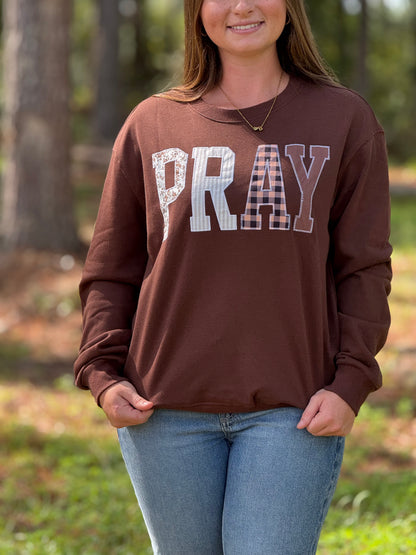 Pray With Me Patchwork Sweatshirt