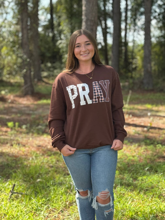 Pray With Me Patchwork Sweatshirt