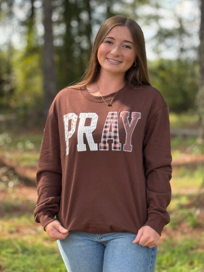 Pray With Me Patchwork Sweatshirt